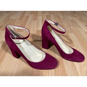 Ivanka Trump • Women's Oasia Block Heels (8.5 M) suede • adjustable ankle strap